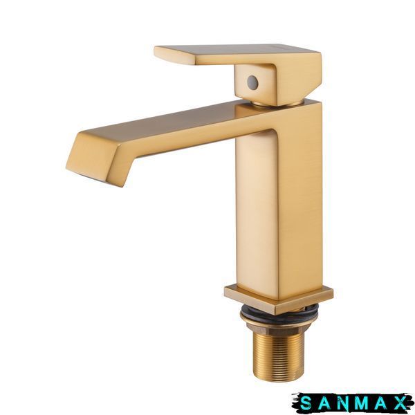 Змішувач для умивальника на шпильці Haiba Gaudi 001 Золото (HB9583) HB9583 фото