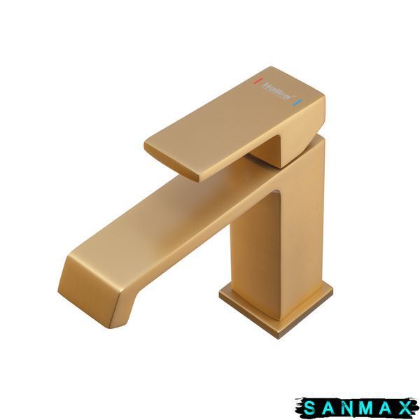 Змішувач для умивальника на шпильці Haiba Gaudi 001 Золото (HB9583) HB9583 фото