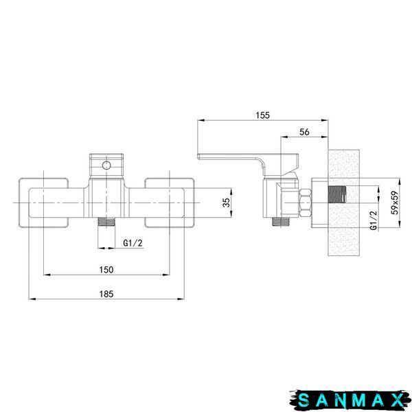 Змішувач для ванни Mixxus Premium Dante 009 Euro (MI6790) MI6790 фото