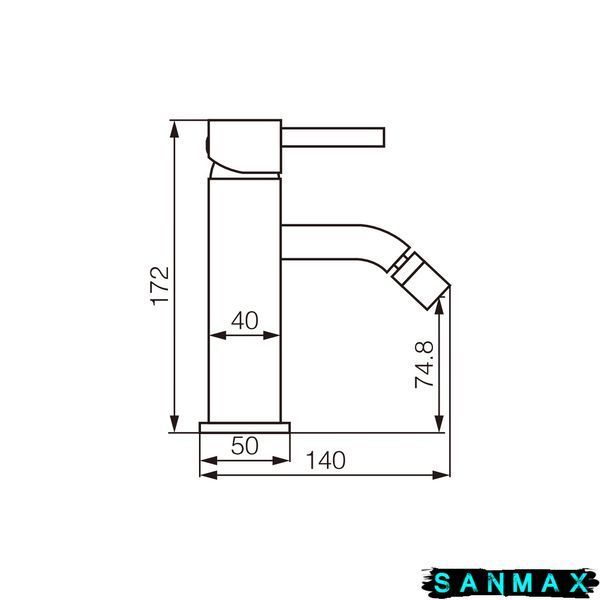 Змішувач для біде Vbi Milano Чорний VBI-050104BL фото