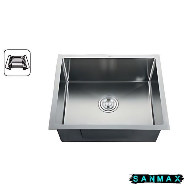 Кухонна інтегрована мийка Zerix ZH4843S-215 (3.0/1.0) Satin з сушаркою для посуду (ZM5554) ZM5554 фото