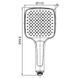 Лійка ручна для душу Koer KP-0402-01 (3 режими) Хром Чорний (KR4983) KR4983 фото 1