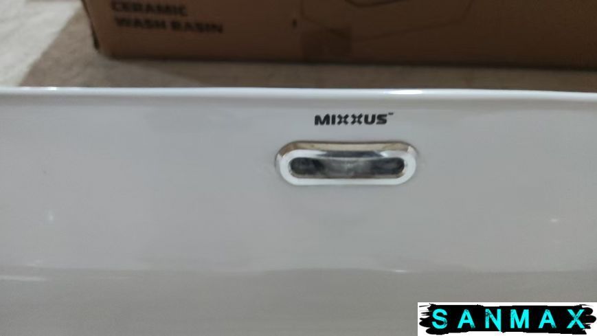 Раковина накладна Mixxus Premium Quadro-0209 600х370х140mm з переливом (MP6522) MP6522 фото