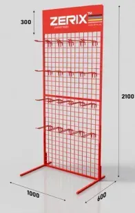 Стенд виставковий металевий під сифони Zerix 2100x1000x600 (з табличкою та лого) (ZX5863) ZX5863 фото