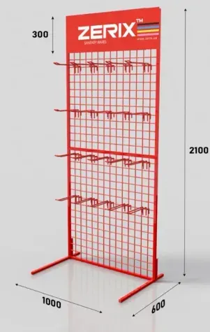 Стенд виставковий металевий під сифони Zerix 2100x1000x600 (з табличкою та лого) (ZX5863) ZX5863 фото