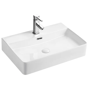 Умивальник накладний керамічний з переливом Mixxus Prmium Quadro-0202 600x420x120mm (MP6479) MP6479 фото