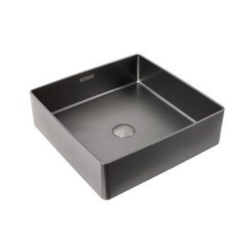 Умивальник Platinum Handmade PVD Чорний 400x400 мм SP000032528 фото