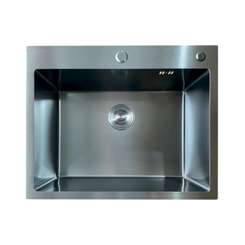 Кухонна інтегрована мийка Mixxus MH6050 Micro Decor Чорний (3.0/0.8) з нерж. сталі (колір чорний) (MI8223) MI8223 фото