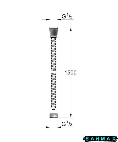 Душовий шланг 150 см Grohe Relexaflex (28105001) 28105001 фото