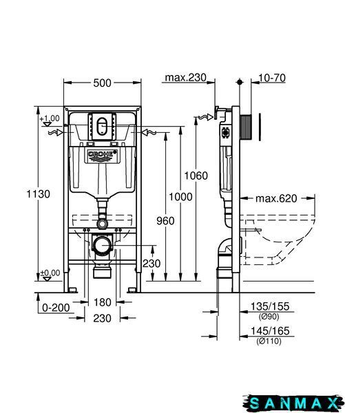 Система інсталяції для унітазу 3 в 1 Grohe Rapid SL (39504000) 39504000 фото