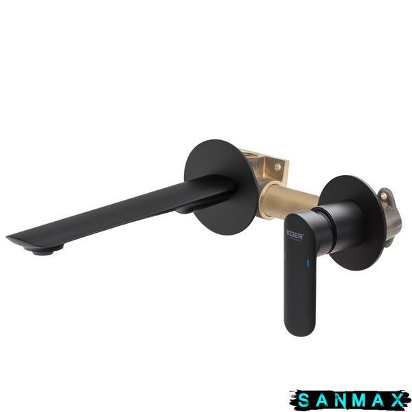 Вбудований змішувач для умивальника Koer KB-16028-05 Чорний (KR5298) KR5298 фото