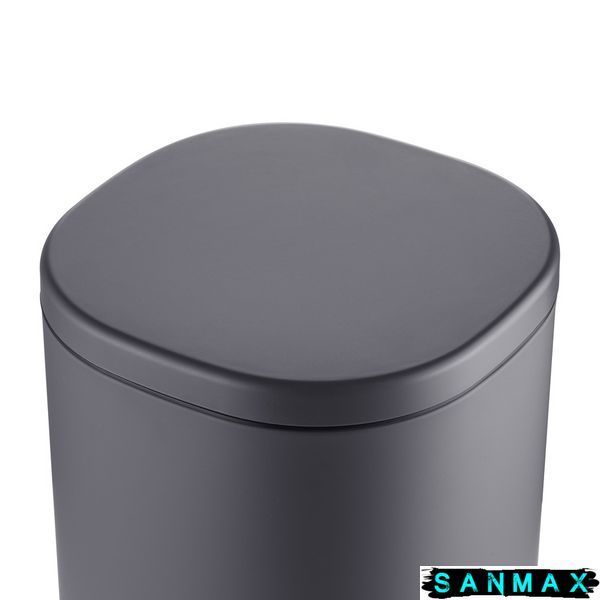 Відро для сміття з плавним закриттям овальне Mixxus Premium Olivary-TC0105 Graphite 5 л колір графіт (MI7063) MI7063 фото