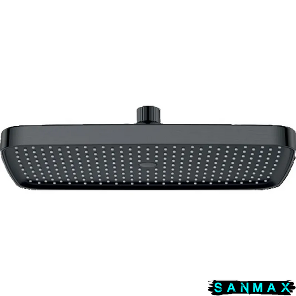 Лійка стельова для душу Koer KP-0402-07-OH 31 см на 20 см Графіт Пластик (KR4990) KR4990 фото