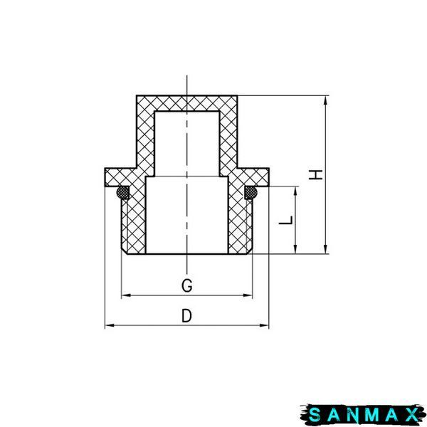 Заглушка PPR ЗР 3/4M з ущільненням Koer K0278.PRO 110/1320 (KP2922) KP2922 фото