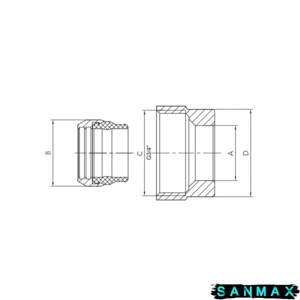 Євроконус для підключення мідної труби Koer KR.1149 - 3/4"x15 (KR5131) KR5131 фото