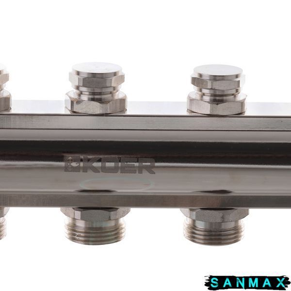 Колектор з термостатичними та запірними клапанами Koer KR.1100-07 1"x7 ways (KR2633) KR2633 фото