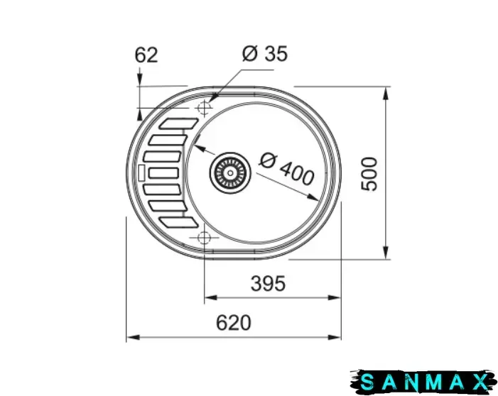 Кухонна фрагранітова мийка Franke Ronda ROG 611-62, бежевий (вкл. вент. 3 1/2" + сиф.) 114.0251.445 фото