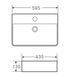 Умивальник накладний керамічний з переливом Mixxus Prmium Quadro-0202 600x420x120mm (MP6479) MP6479 фото 4