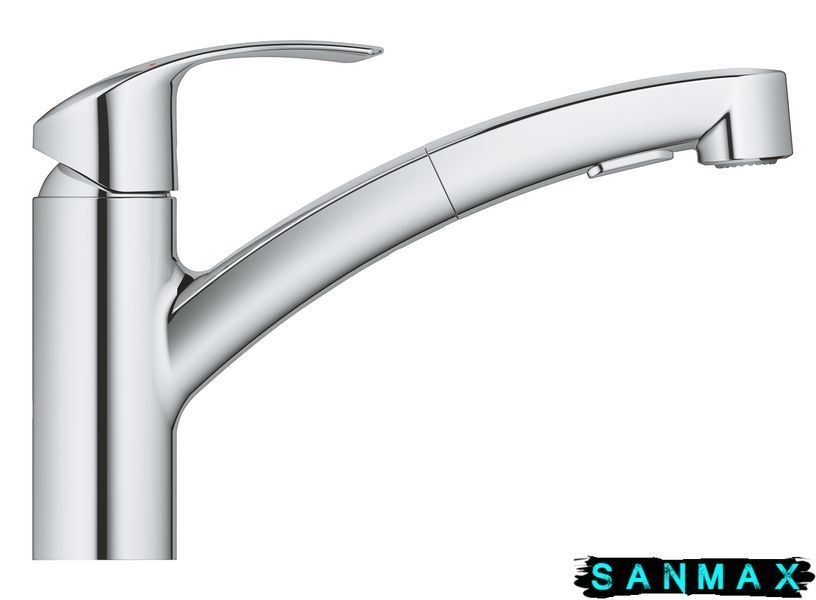 Змішувач для кухні з висувним виливом Grohe Eurosmart (30305000) 30305000 фото