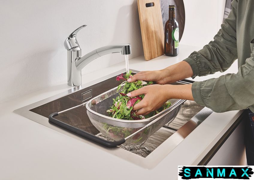 Змішувач для кухні з висувним виливом Grohe Eurosmart (30305000) 30305000 фото