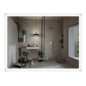Дзеркало Mixxus Flat MR04-100x80 з Led Touch, Anti-fog, димером, регулюванням яскравості, годинником (MI6927) MI6927 фото