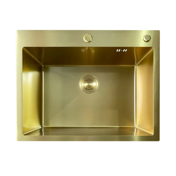 Кухонна інтегрована мийка Mixxus MH6050 Micro Decor Brushed Gold (3.0/0.8) Нерж Матове Золото (MI8222) MI8222 фото