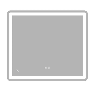 Дзеркало Zerix Mirra MR05-80x70-REVERSE з LED Touch, Anti-fog, димером, регулятором яскравості (ZX6057) ZX6057 фото