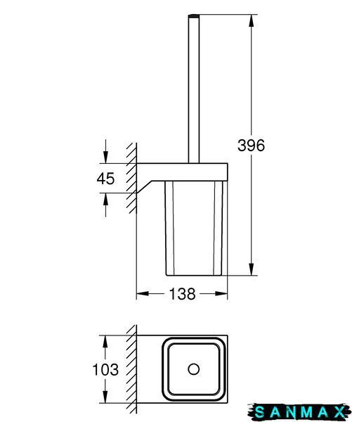 Туалетний йоржик у комплекті Grohe Selection Cube (40857000) 40857000 фото