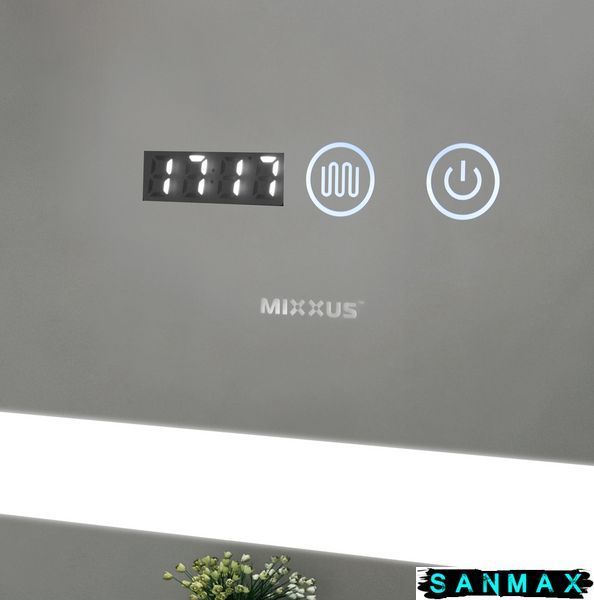 Дзеркало Mixxus Light MR01-90x70 (часы, Led-подсветка, антизапотевка) (MI5999) MI5999 фото