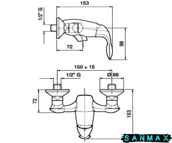 Змішувач Emmevi Trilly для умивальника CRO51003(бордо) CRO51003 фото