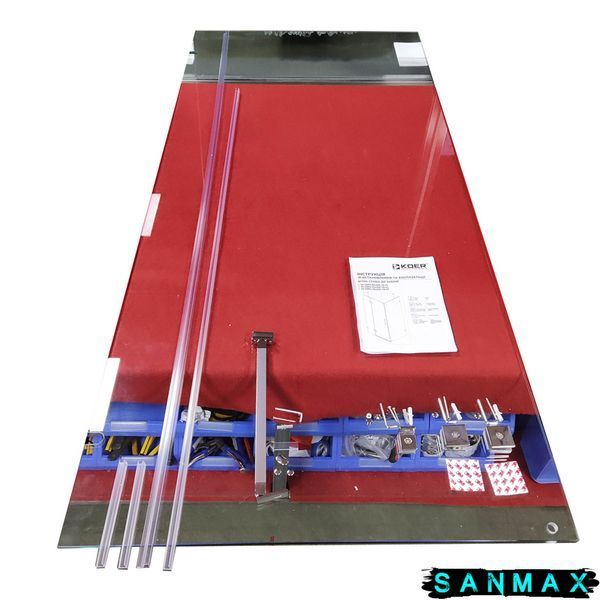 Бічна стінка до кабіни Koer SR SW04-90x200-TR-01 прозоре скло Easy Clean 10мм, хром (KR5390) KR5390 фото