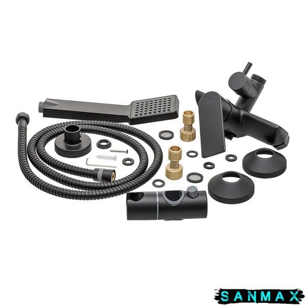 Душова система зі змішувачем Haiba Alex 003-J Чорна (HB3940) HB3940 фото