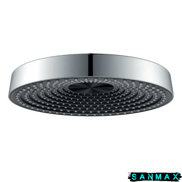 Лійка стельова для душу Koer KP-0403-01-OH 30 см Хром Чорна Пластик (KR4992) KR4992 фото