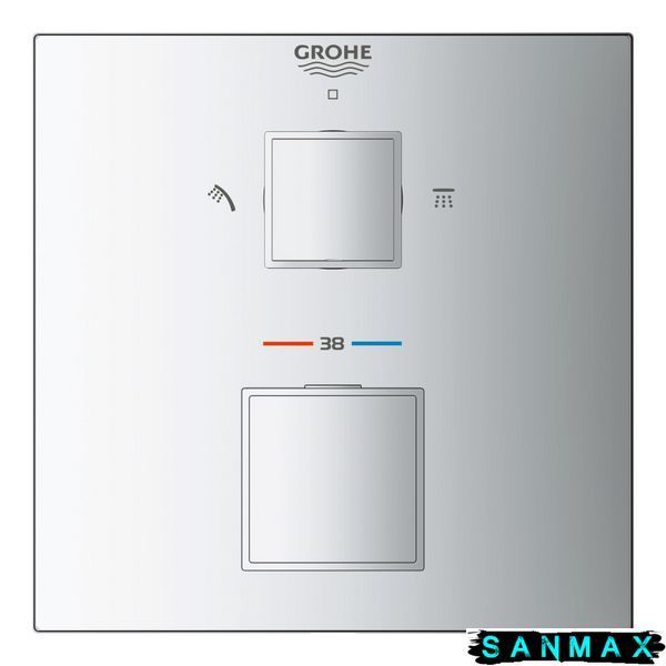 Термостат прихованого монтажу на 2 споживача Grohe Grohtherm Cube (24154000) 24154000 фото