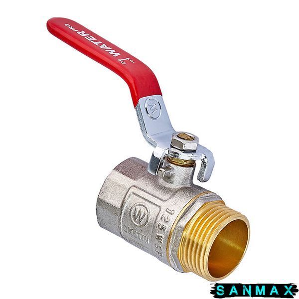 Кран кульовий 1 РГШ Вода Waterpro Червона ручка (WP0142) WP0142 фото