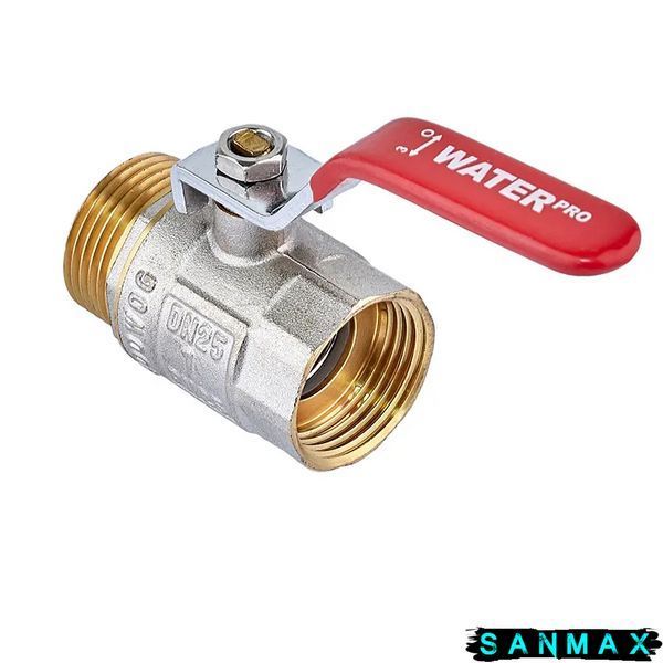 Кран кульовий 1 РГШ Вода Waterpro Червона ручка (WP0142) WP0142 фото