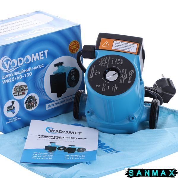 Насос циркуляційний Vodomet VM25/60-130 з кабелем без гайок (VO0003) VO0003 фото
