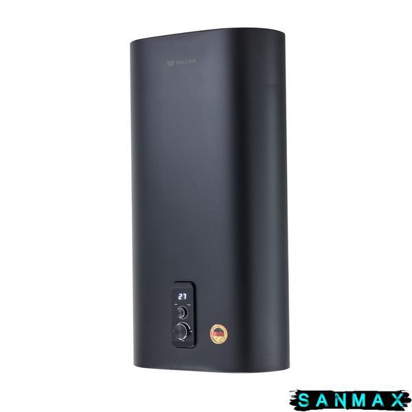 Бойлер Willer 80л EV80DRI Grand Digital плоский вертикальний сухий тен 2 кВт Чорний (EV80DRI Grand Digital bl) EV80DRI Grand Digital bl фото