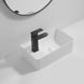 Раковина підвісна Mixxus Premium Quadro-1201-R 430х265х135mm з отвором під змішувач та переливом (MP6504) MP6504 фото 4