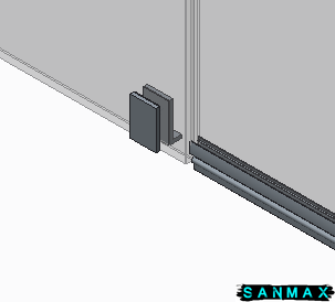 Бічна стінка до кабіни Koer SR SW04-90x200-TR-07 прозоре скло Easy Clean 10мм, графіт (KR5391) KR5391 фото