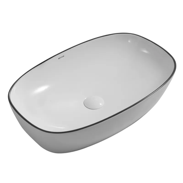 Умивальник накладний керамічний Mixxus Premium Diverse-0109 500х380х140mm Край Чорний(MP6549) MP6549 фото