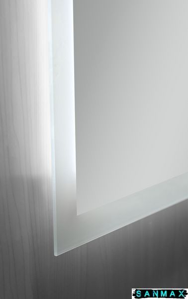 Дзеркало Mixxus Flat MR04-80x60 з Led Touch, Anti-fog, димером, регулюванням яскравості, годинником (MI6928) MI6928 фото