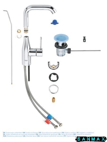 Змішувач для умивальника L-розміру Grohe Essence New (32628001) 32628001 фото