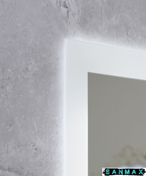 Дзеркало Mixxus Flat MR04-80x60 з Led Touch, Anti-fog, димером, регулюванням яскравості, годинником (MI6928) MI6928 фото