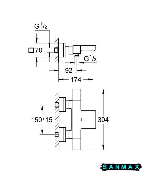 Термостат для ванни Grohe Grohtherm Cube (34497000) 34497000 фото