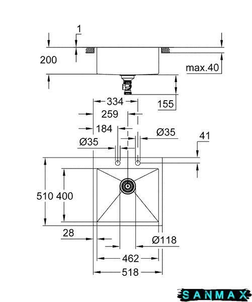 Мийка для кухні із нержавіючої сталі Grohe K800 (31583SD1) 31583SD1 фото