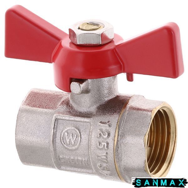 Кран кульовий 1/2 БГГ Вода Waterpro Червоний метелик (WP2914) WP2914 фото