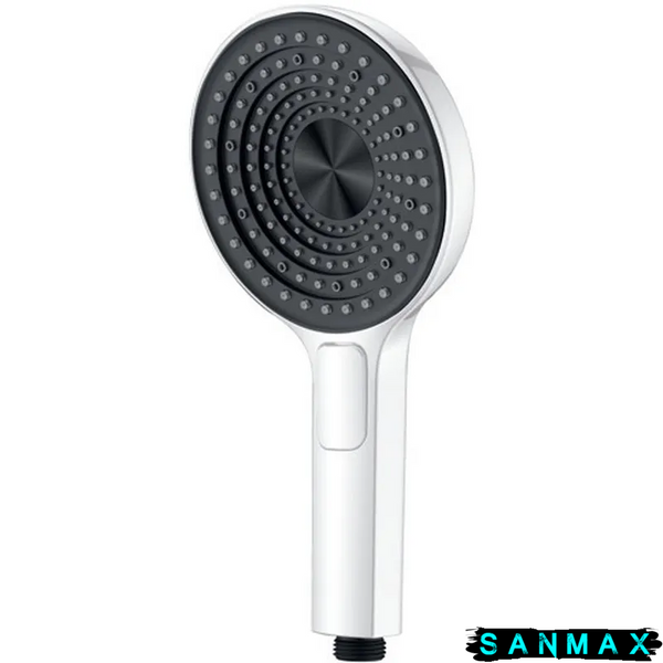 Лійка ручна для душу Koer KP-0403-03 (3 режими) Біла Чорна (KR4995) KR4995 фото