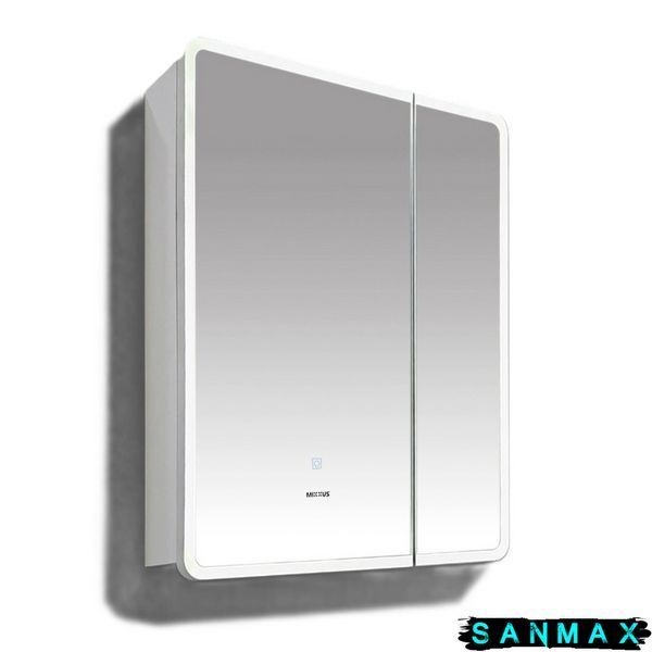 Дзеркальна шафка Mixxus Premium Olivary CM01-60x70x13 з LED Touch, димером, регулятором яскравості (MI8294) MI8294 фото