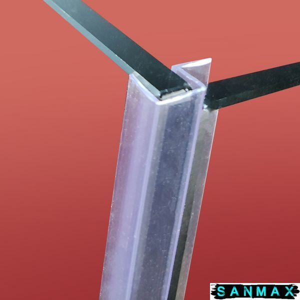 Бічна стінка до кабіни Koer SR SW04-90x200-TR-07 прозоре скло Easy Clean 10мм, графіт (KR5391) KR5391 фото